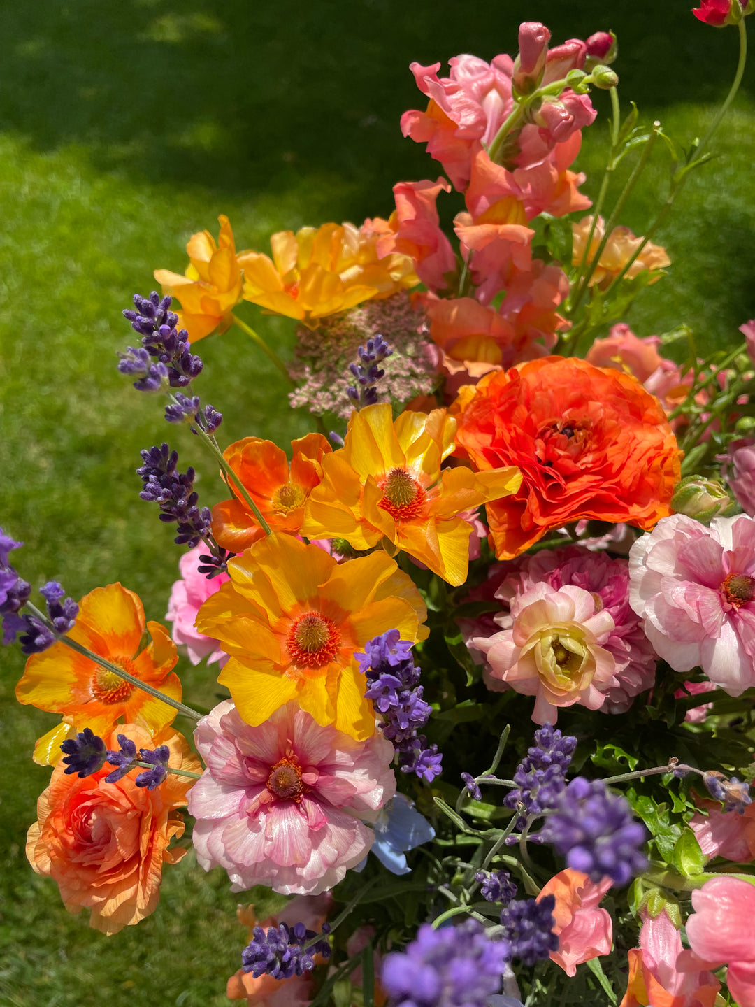 Orange Butterfly Ranunculus Phosphorus Bouquet