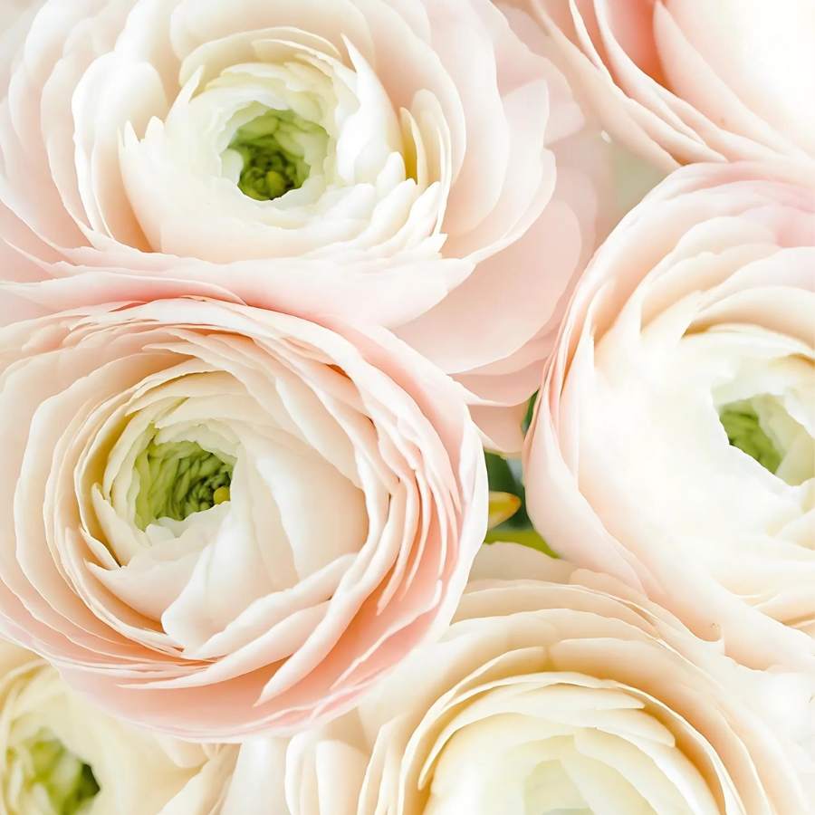 a close up of a bunch of pink and white flowers